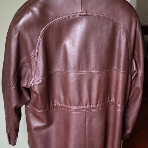 Custom made brown leather jacket - Picture 2 of 5